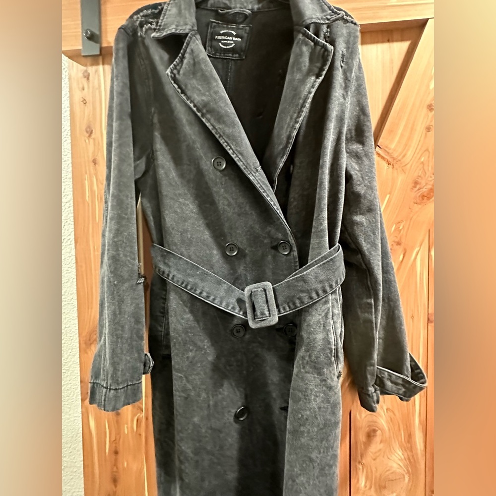 Ash Black Denim Duster